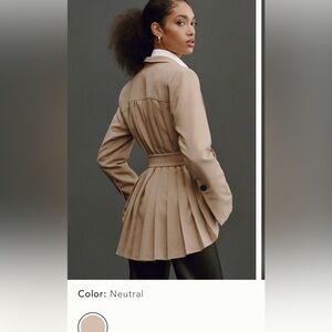 Maeve Pleated-Back Blazer